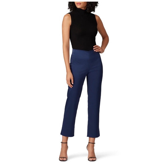 Maison De Papillon Kennedy Sateen Pants Stylish Crepe Blue in Size S or M - Picture 1 of 5